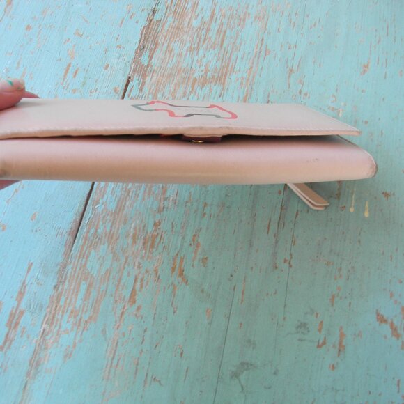 RADLEY London Smooth PINK Leather Shadow Stripe CLUTCH Wallet Scottie LARGE - Picture 4 of 9